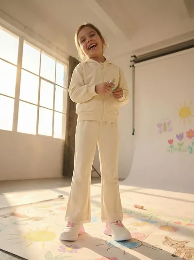 Flare pantalone od terry materijala