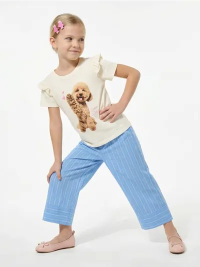 Tkaninske pantalone na pruge