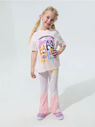 Pamučne helanke na zvon sa tie-dye uzorkom