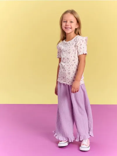 Wide leg farmerke