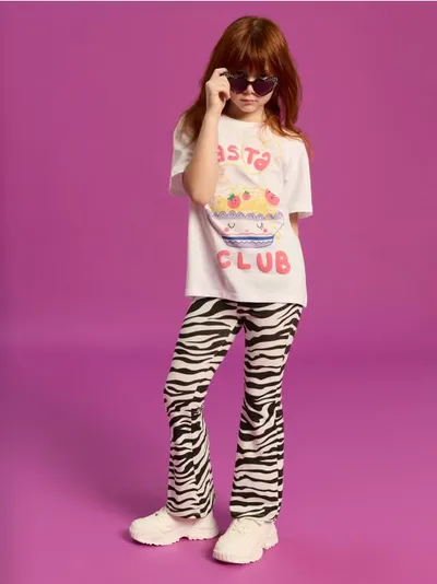 Flare helanke sa zebra printom