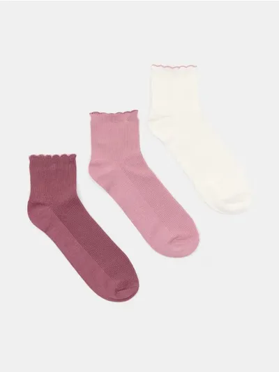 Čarape s volanom 3 pack