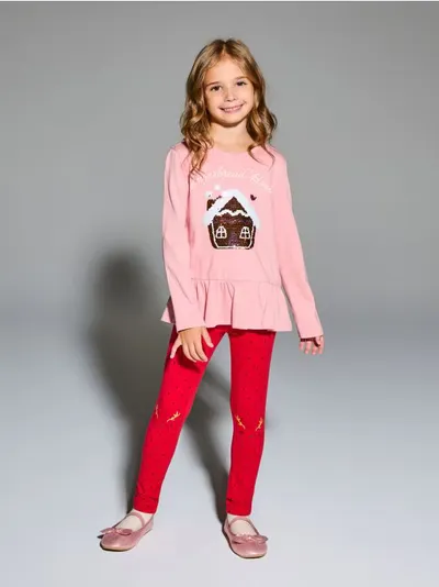 Bluza sa šljokičastom kućicom od medenjaka i peplum krojem