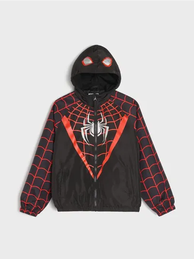 Jakna vetrovka s kapuljačom i ranflama Spider-Man