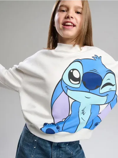 Dukserica s okruglim izrezom i printom Lilo & Stitch