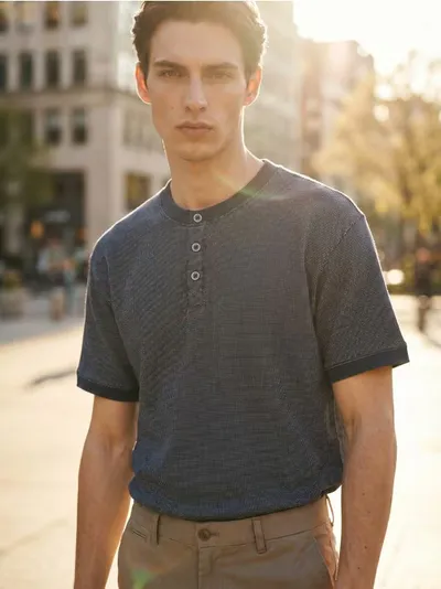 Henley majica od pamuka