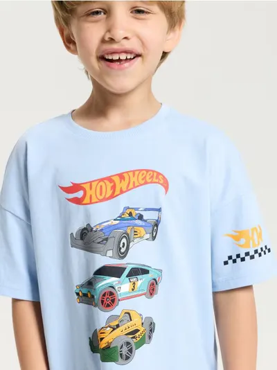 Dvodijelna pamučna pidžama Hot Wheels
