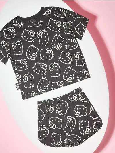 Dvodijelna pamučna pidžama Hello Kitty