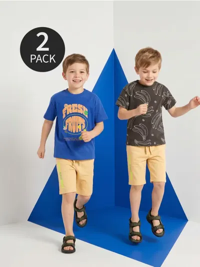 Pamučne majice sa printom 2 kom