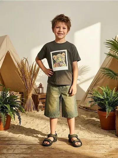 Pamučna majica s printom leoparda