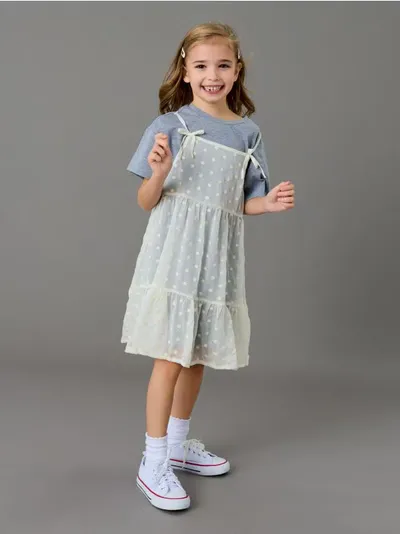 Babydoll haljina s ukrasnim tilom