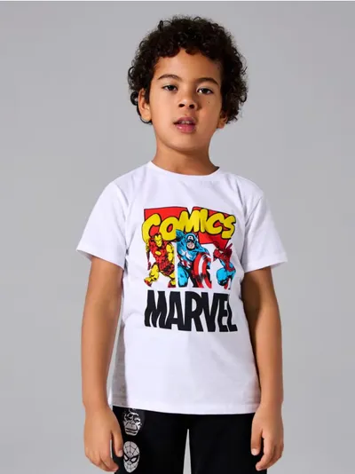 Pamučna majica s printom Marvel