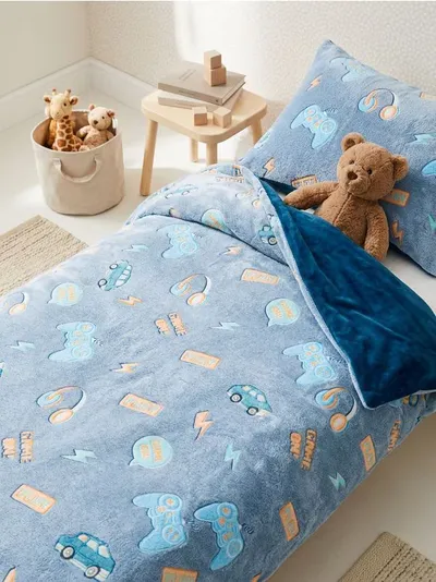Set flis posteljine s fluorescentnim uzorkom