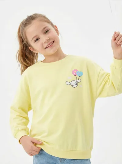 Dukserica s okruglim izrezom i printom Cinnamoroll