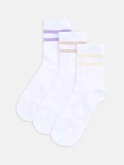Duge prugaste čarape 3 pack