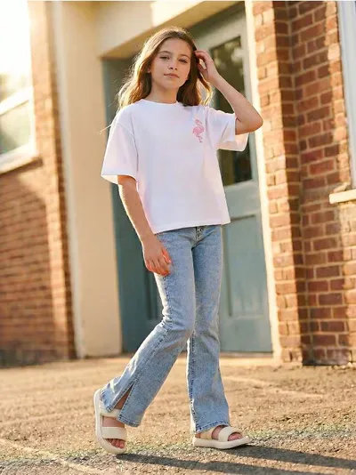Flare mid waist farmerke