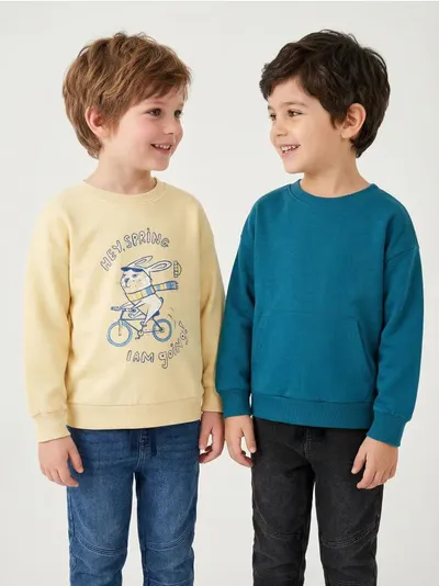 Crewneck dukserice sa udjelom pamuka 2 pack