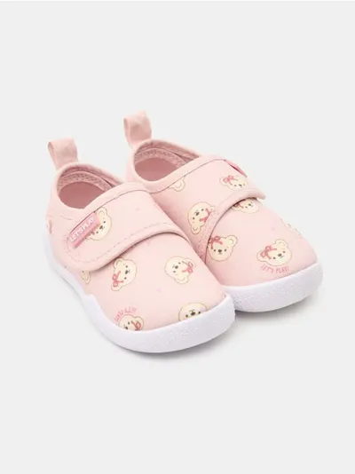 Barefoot platnene patike s motivom mede i čičak-zatvaranjem