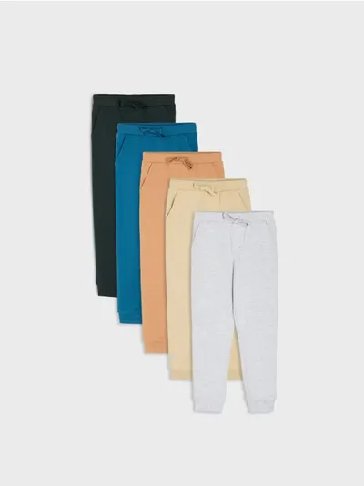 Slim jogger pantalone od French Terry materijala – 5 kom