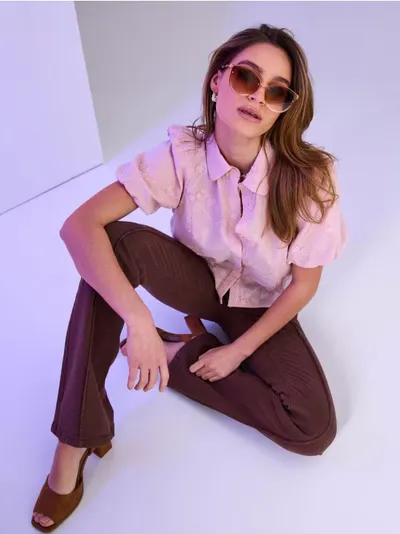 Bootcut flare farmerke sa visokim strukom