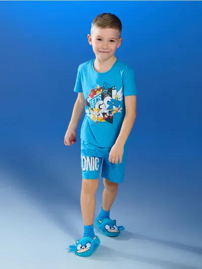 Dvodijelna pamučna pidžama Sonic the Hedgehog
