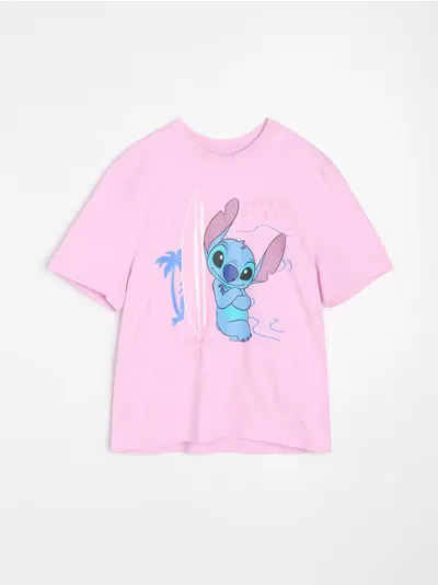 Pamučna majica sa ljetnim printom Stitch