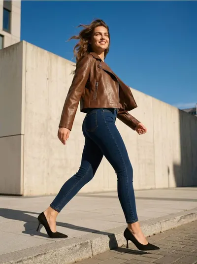 Medium rise skinny farmerke