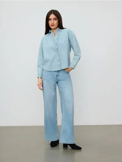 Wide leg farmerke