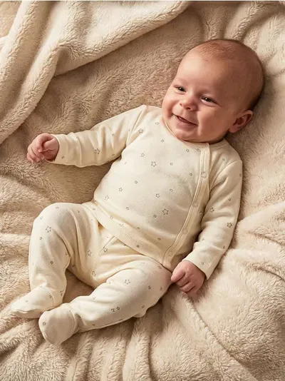 Komplet od mekane pletenine sa preklopnim kopčanjem