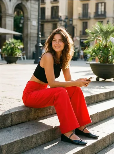 Wide leg pantalone sa mješavinom viskoze