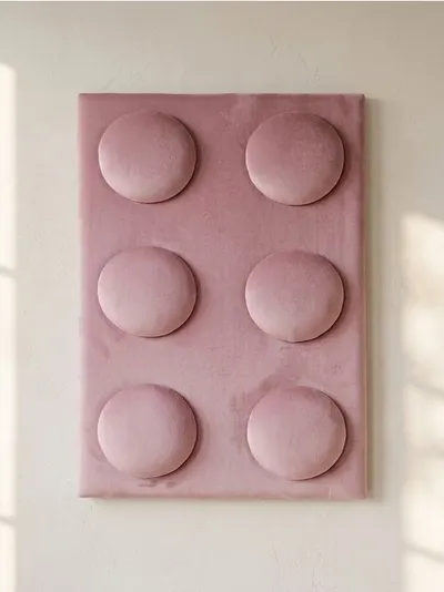 Baršunasti tapacirani panel u obliku kocke