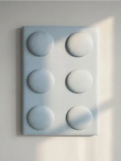 Baršunasti tapacirani panel u obliku kocke