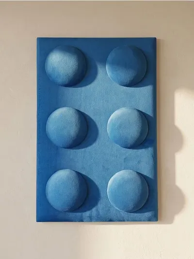 Baršunasti tapacirani panel u obliku kocke