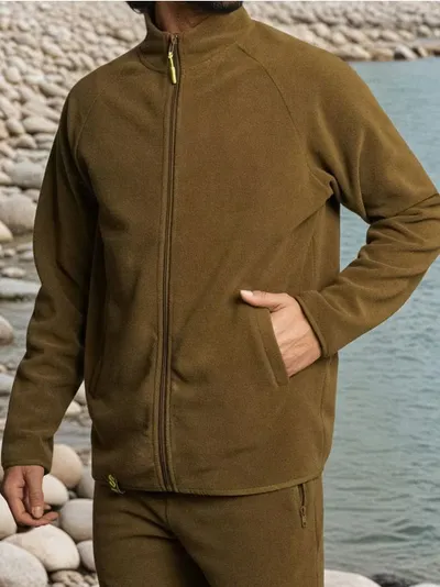 Flis bluza sa rajsferšlusom i stojećim okovratnikom