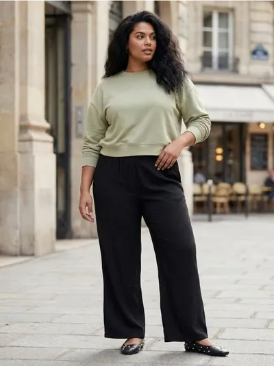 Bootcut farmerke sa visokim strukom plus size