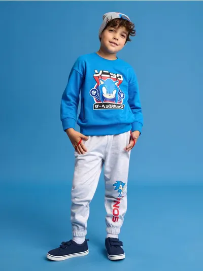 Dukserica s okruglim izrezom i printom Sonic the Hedgehog