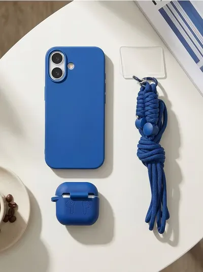 Set maski za iPhone 15 Pro/16 Pro/17/17 Pro/17 Pro Max i AirPods Pro 3/4 sa vezicom