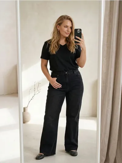 Bootcut farmerke Plus Size