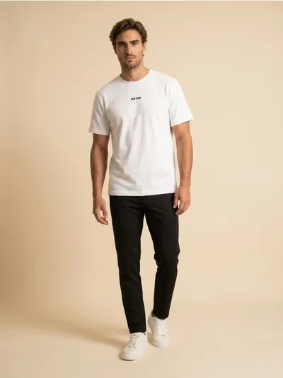 Pamučna comfort majica s natpisom New York