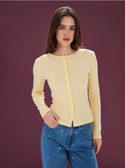 Bluza sa udjelom pamuka sa dugim rukavima