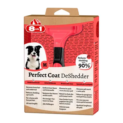 8in1 Perfect Coat DeShedder Alat za Uklanjanje Poddlake za Pse M