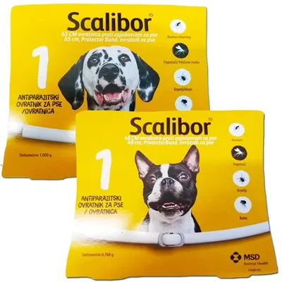 SCALIBOR® (MSD) ogrlica za pse protiv buha, krpelja, papatača, komaraca