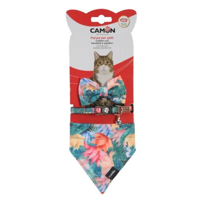 DG071 Mačji set – mačja ogrlica s maramicom i leptir mašnom – Tropical