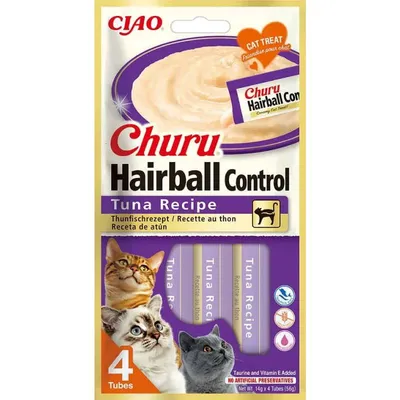 Inaba Churu Hairball Control  tuna 4x14gr