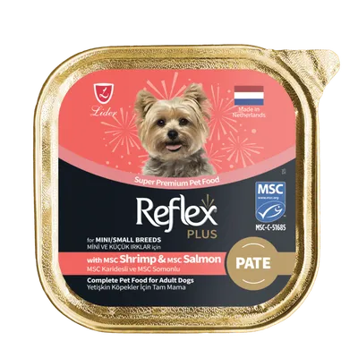 Reflex Plus škampi i losos pašteta za odrasle pse mini i malih rasa