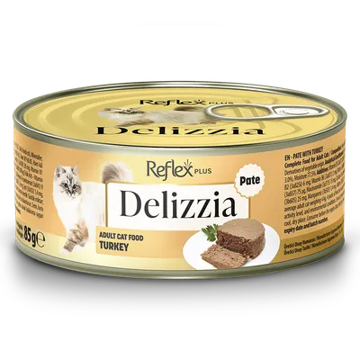 Delizzia pašteta s puretinom hrana za odrasle mačke, 85 g