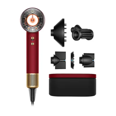DYSON Fen Supersonic HD16 Red Velvet/Gold Straight+Wavy