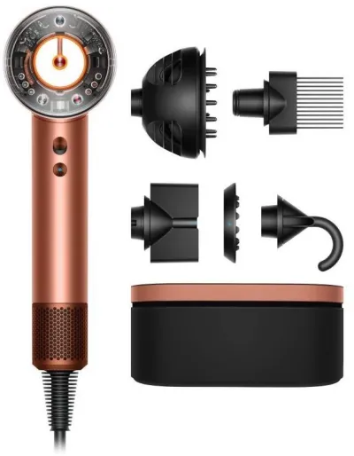 DYSON Fen Supersonic Nural HD16 Amber Silk/Pink Champagne Curly+Coily