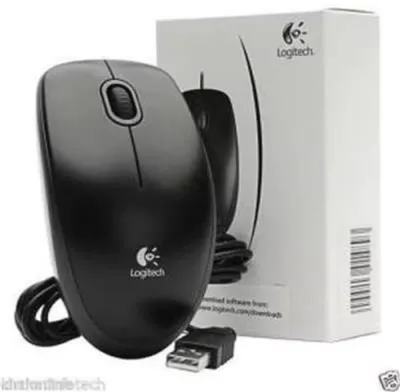 Miš žični Logitech B100 optical USB, bijeli