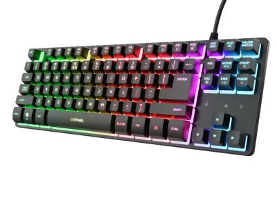 TRUST GXT833 Thado TKL Illuminated Gaming Tastatura – RGB, USB